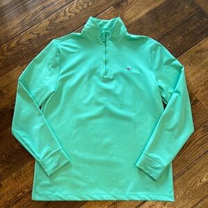 EUC Mens Vineyard Vines Performance Quarter Zip S Mint Green